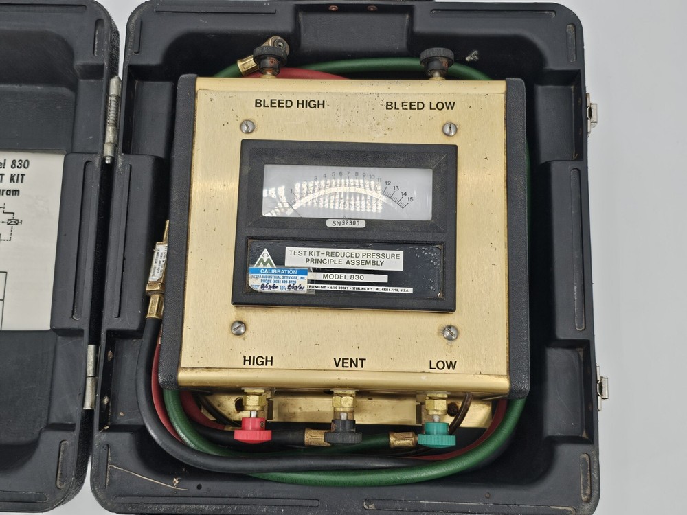 MIDWEST MODEL 830 RP Principle BACKFLOW Back Flow PREVENTER TEST KIT