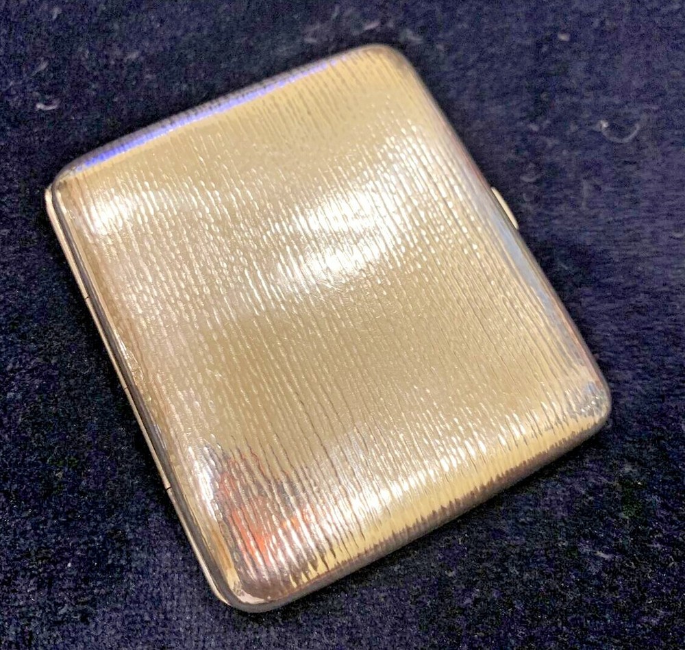 Antique 800 Silver Cigarette Case Engraved “FWL”