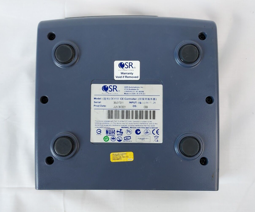 QSR Automations DE-4100 ePic Kitchen Restaurant Video Controller With AC Adapter