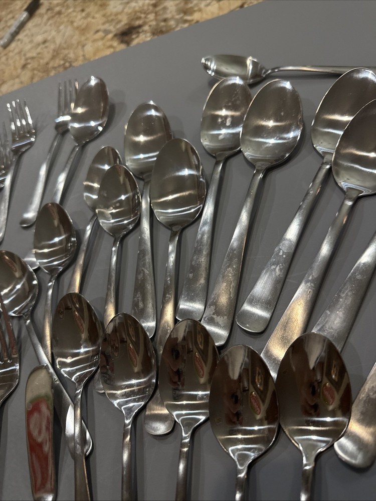49 pcs - Pfaltzgraff Basics Stainless Satin Gotham