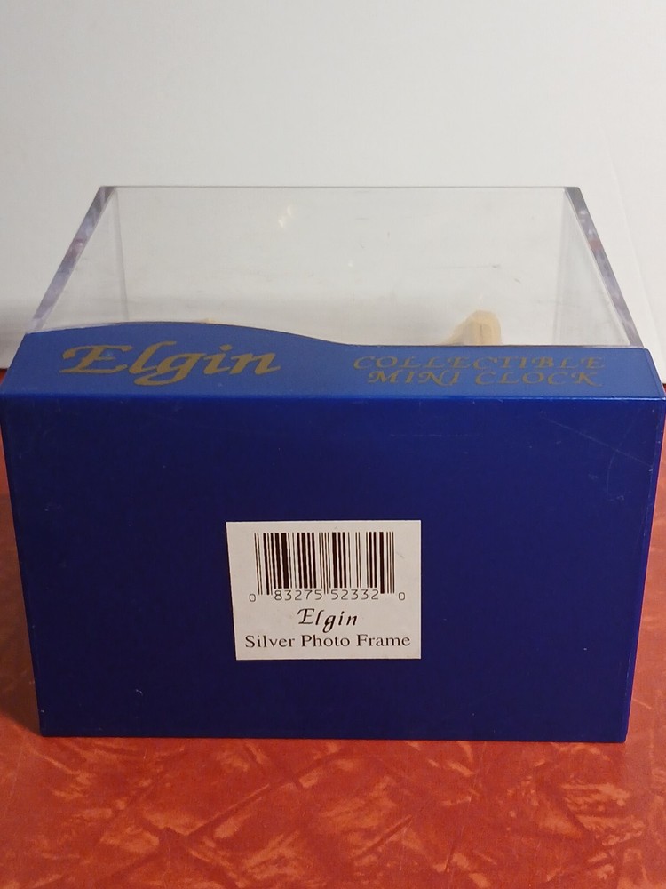 Vintage ELGIN Mini PHOTO FRAME Clock Quartz IOB