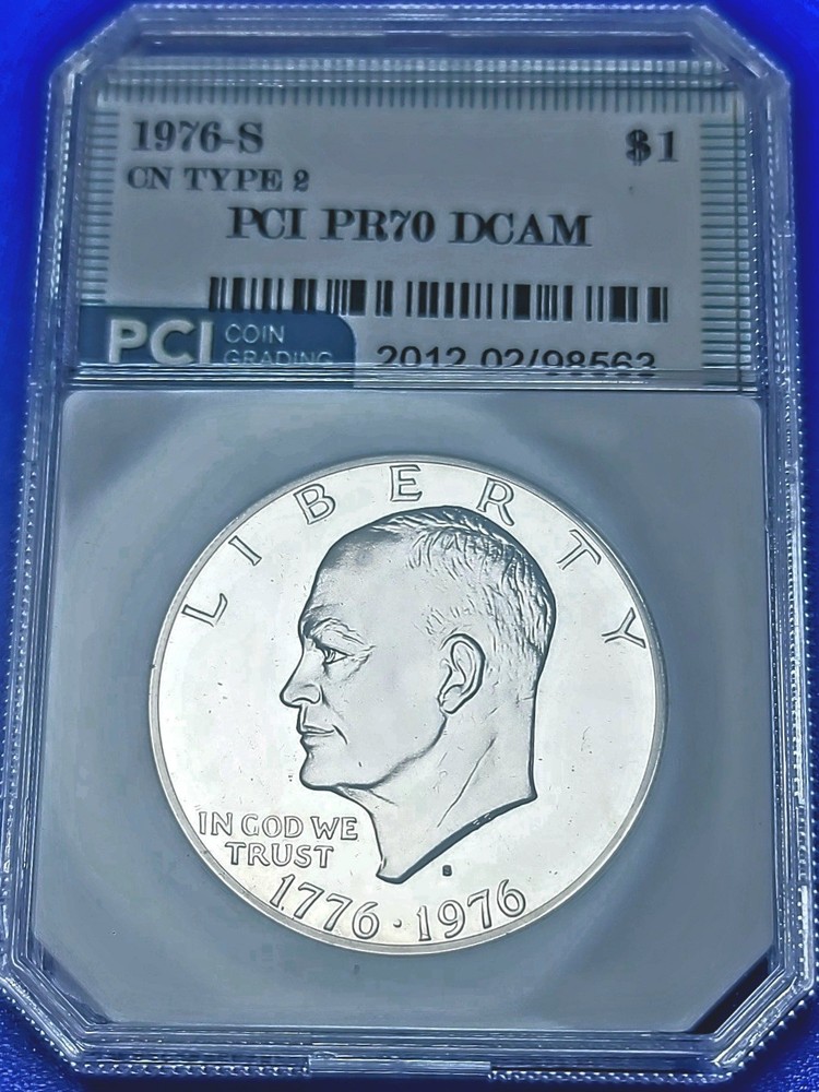 1976-S Silver Eisenhower Dollar Type 2 Clad PR70 DCAM