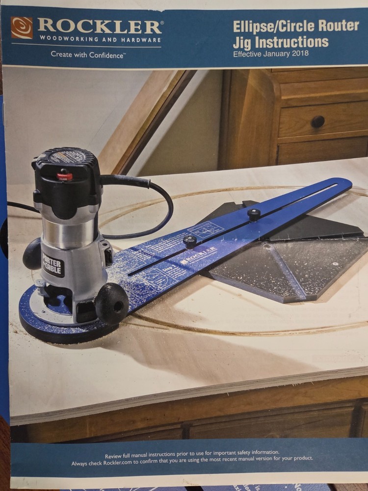 Rockler Ellipse/Circle Router Jig