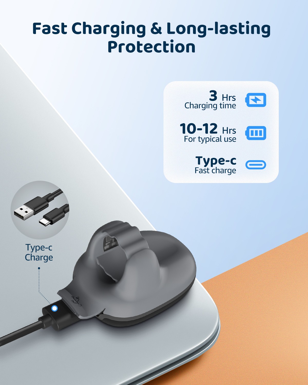 Pulse Oximeter Ring Blood Oxygen SpO2 PR Monitor Fingertip Rechargeable Free APP