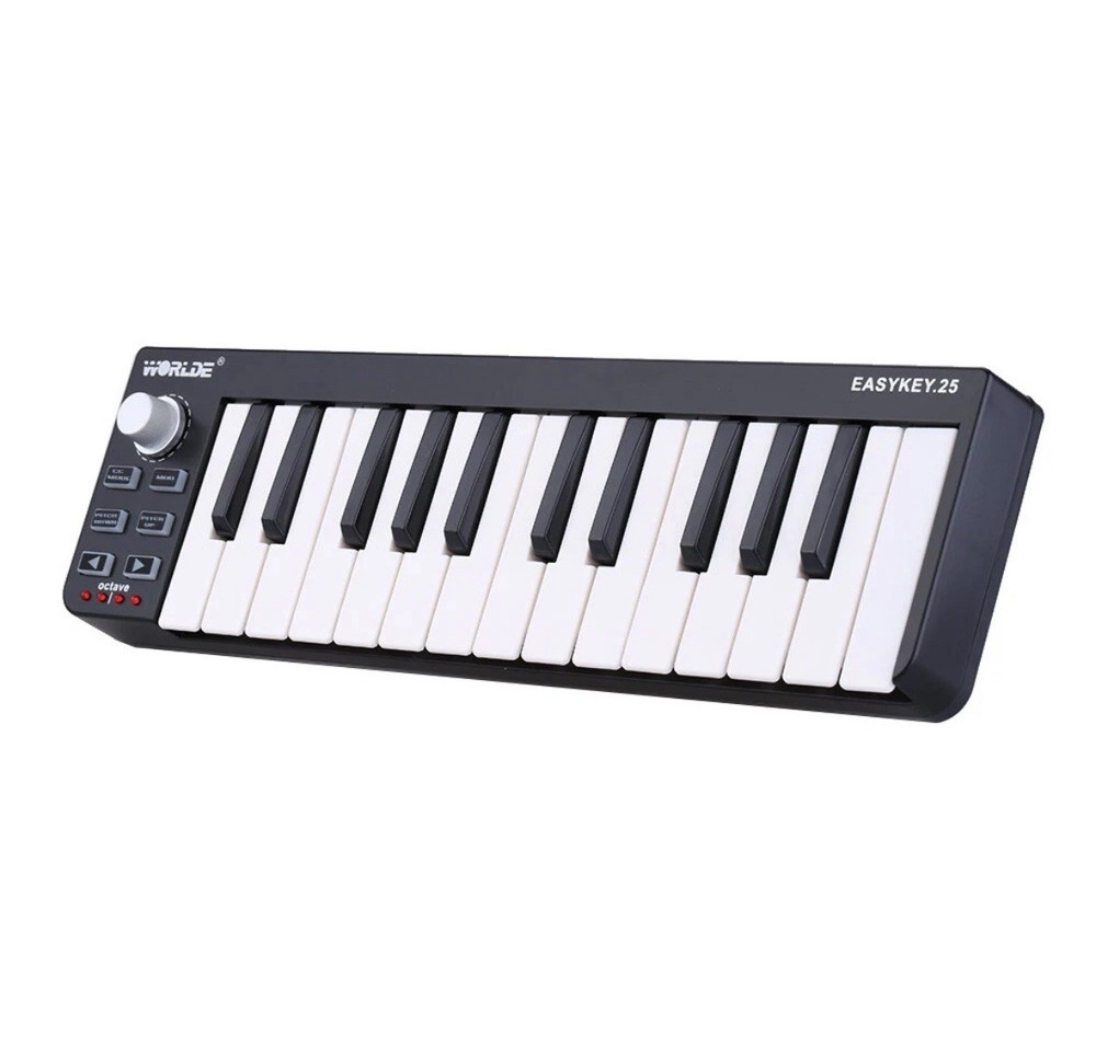 Worlde Easykey.25 Portable 25-Key Mini USB MIDI Keyboard Controller Programmable