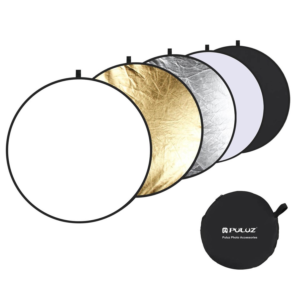 Portable 5-in-1 Light Reflector Diffuser Collapsible with Panel for Photography