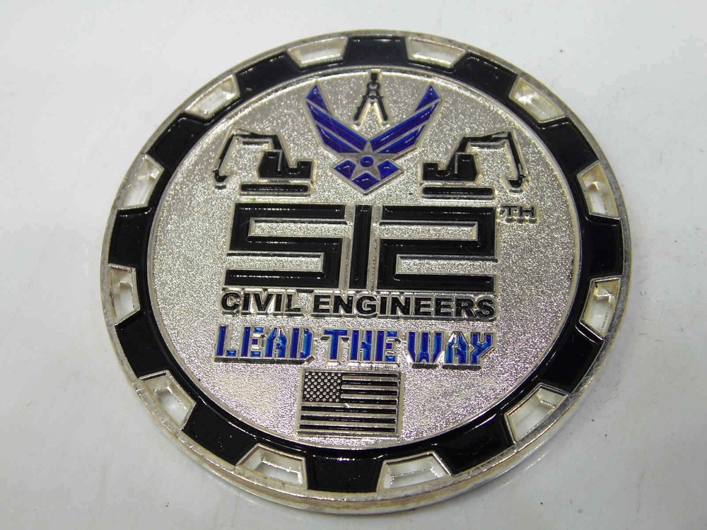 USAF CIVIL ENGINEERING PRIME BEEF 512TH CIVIL ENGINEERS CHALLENGE COIN