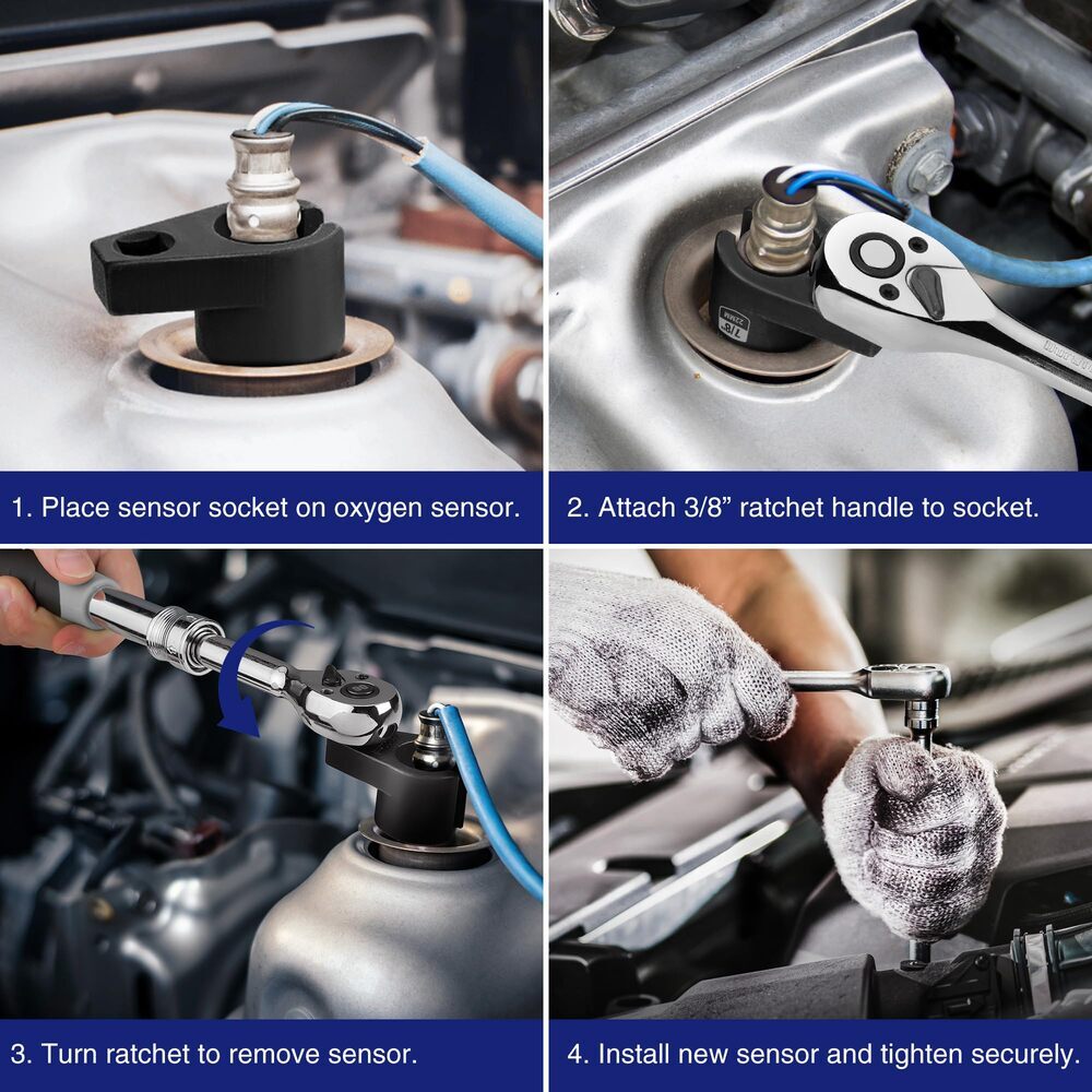 O2 Offset Oxygen Sensor Socket 3/8" Drivex 7/8" 22mm Removal Tool Wrench