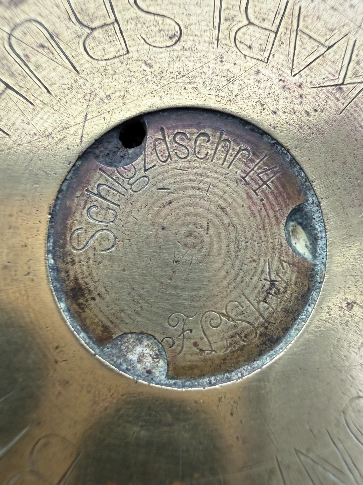 WWI German Trench Art Brass Artillery Shell – Karlsruhe Ammunition 1916