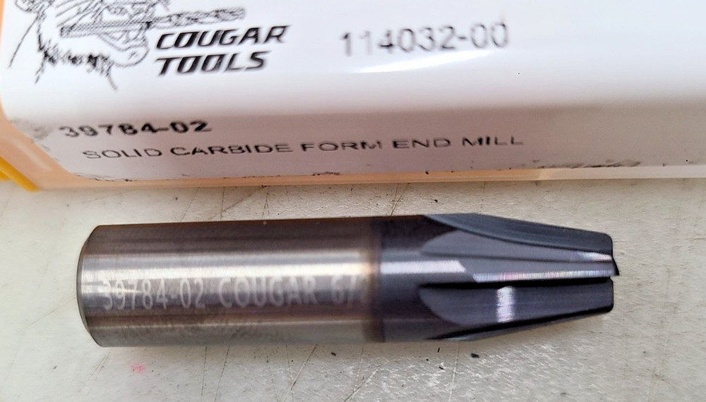 Cougar Tools 39784-02 Solid Carbide Form End Mill