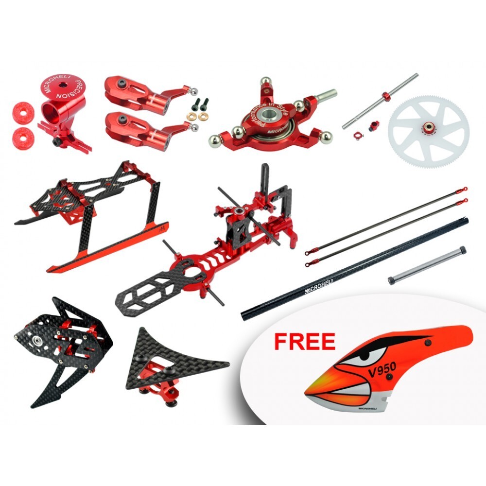 Microheli CNC Performance Package (RED) - WLTOYS V950