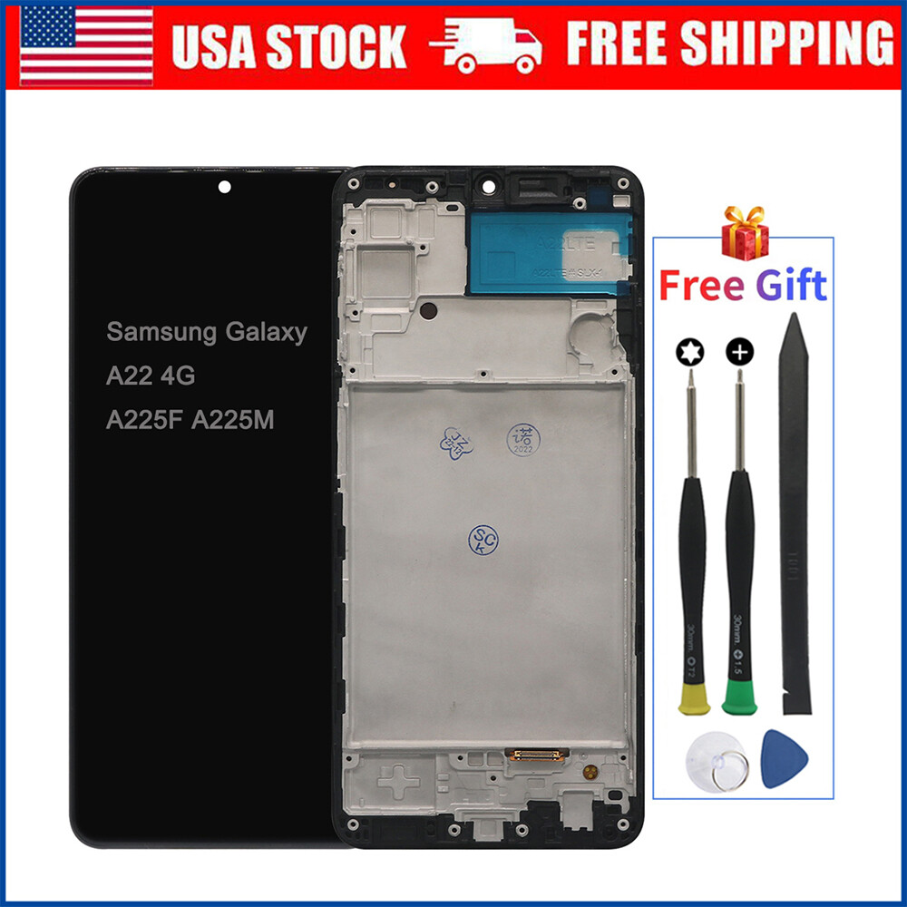 For Samsung Galaxy A22 4G A225F A225M LCD Touch Screen Digitizer + Frame Replace