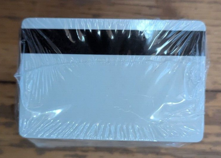 Magnetic Stripe Blank PVC Cards - 100 pack