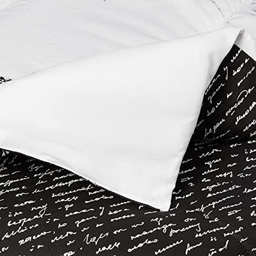 J'Adore 5-Piece Comforter Set, Full Black and White