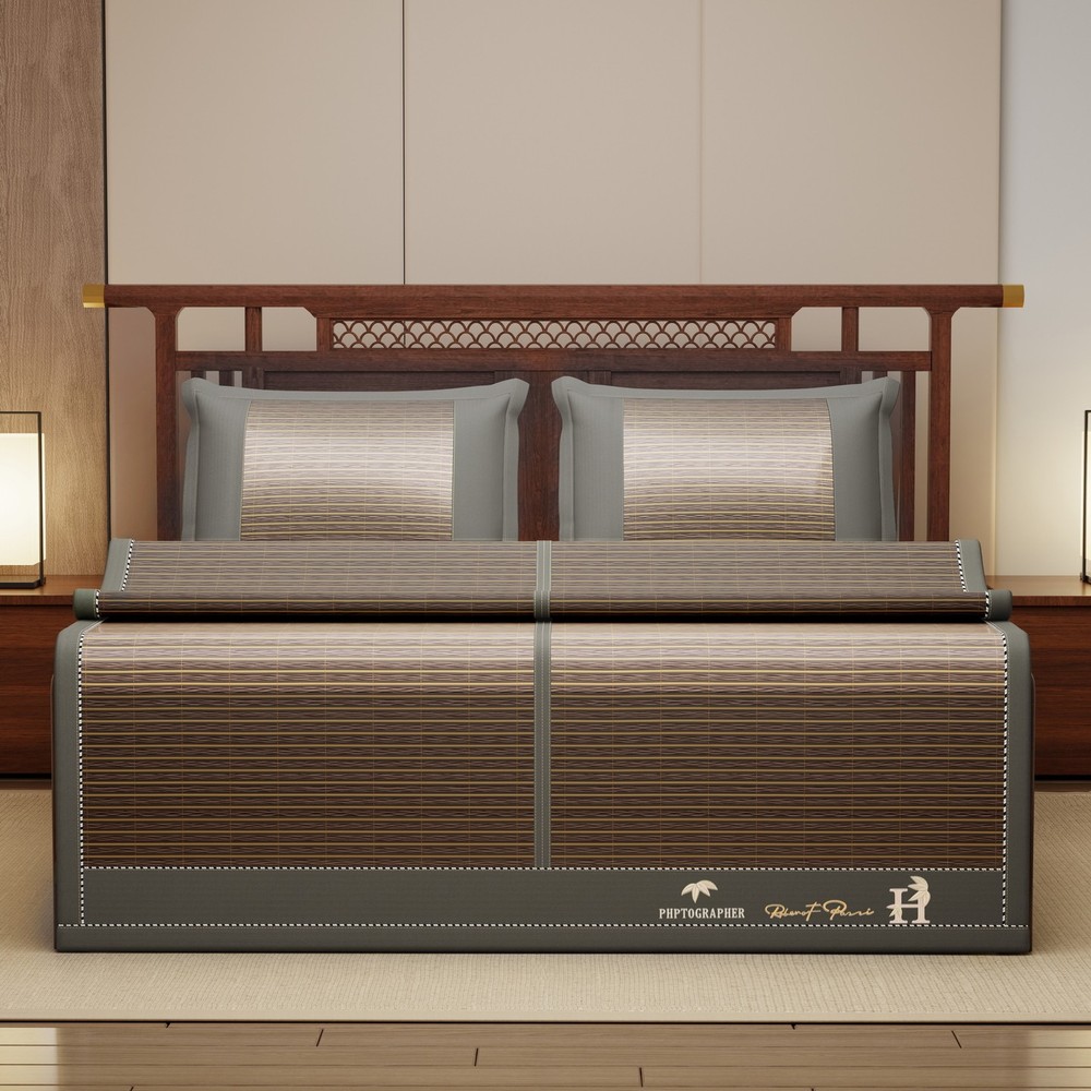 Bamboo Mat 2026 Summer Sleeping Mat Cooling Bed Mat Folding Multi Size 凉席 光滑竹席 棕