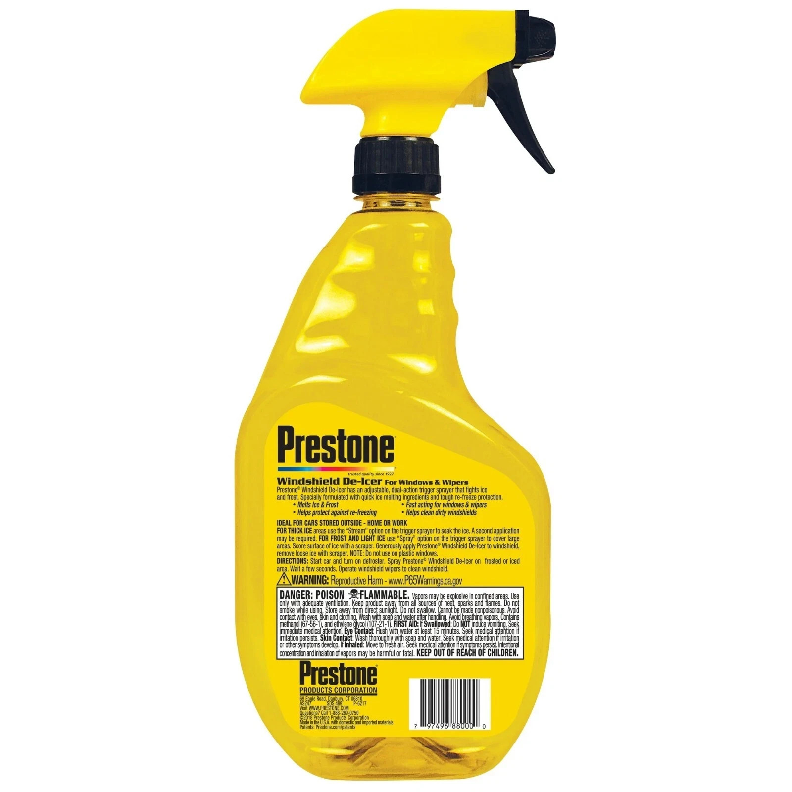 Prestone Trigger Spray Windshield De-Icer 32oz, 2 Pack - Free Shipping