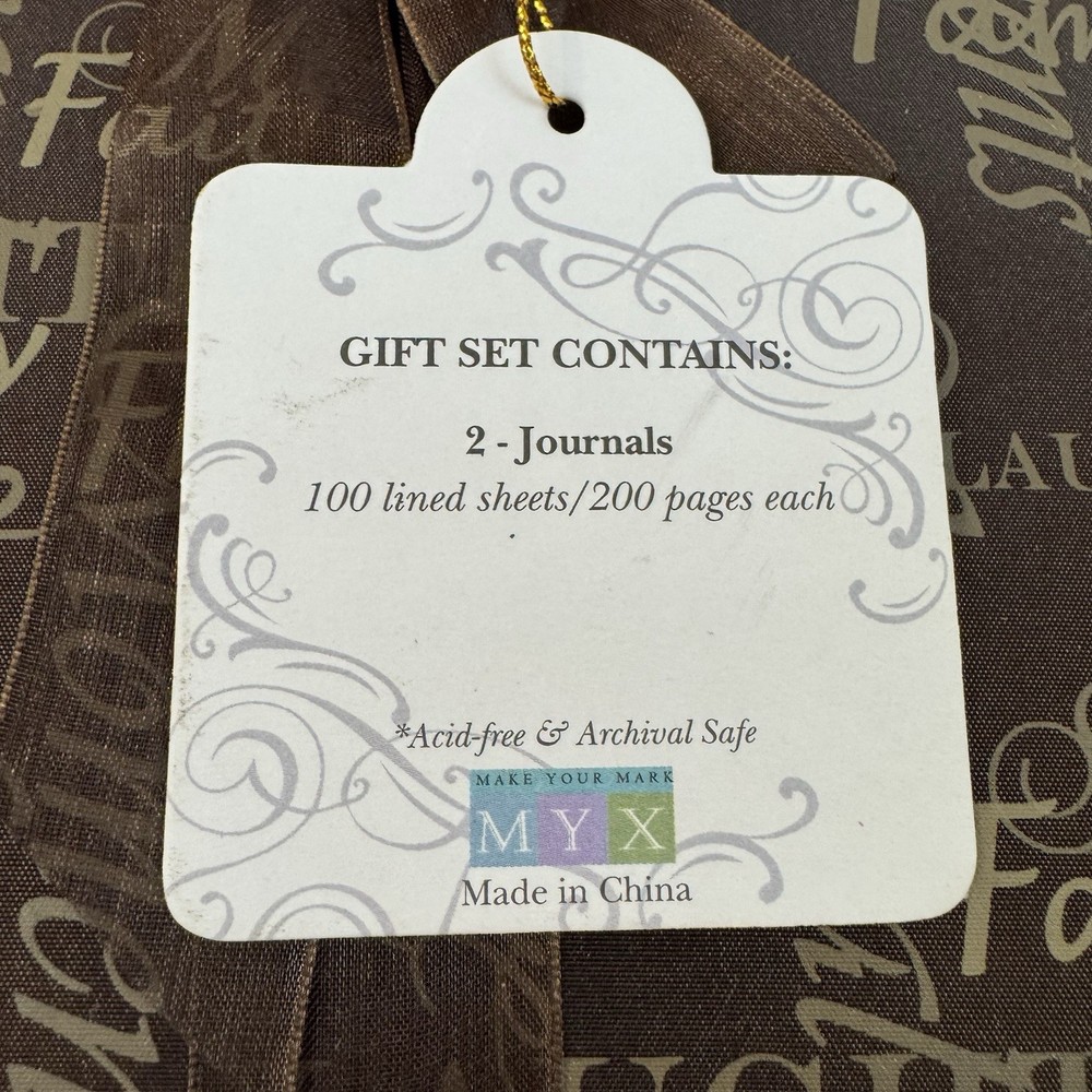 Make Your Mark MYX Brown 2ct Journal Gift Set NEW 100 Lined Sheets Fast Ship