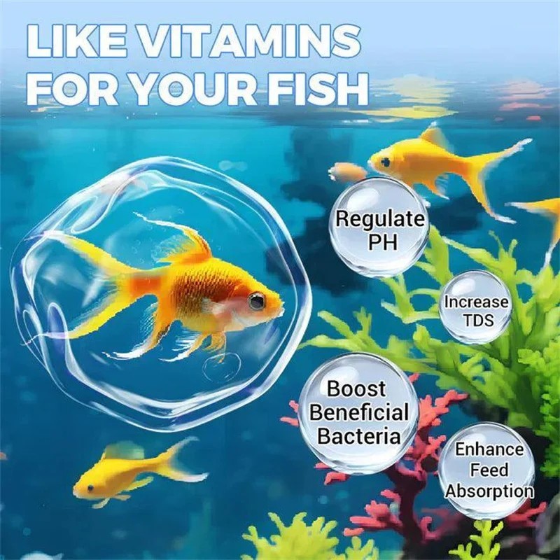 Fish Tank Water Purification Tablets Powerful Aquarium Cleaning Tabs 35 Pack Set