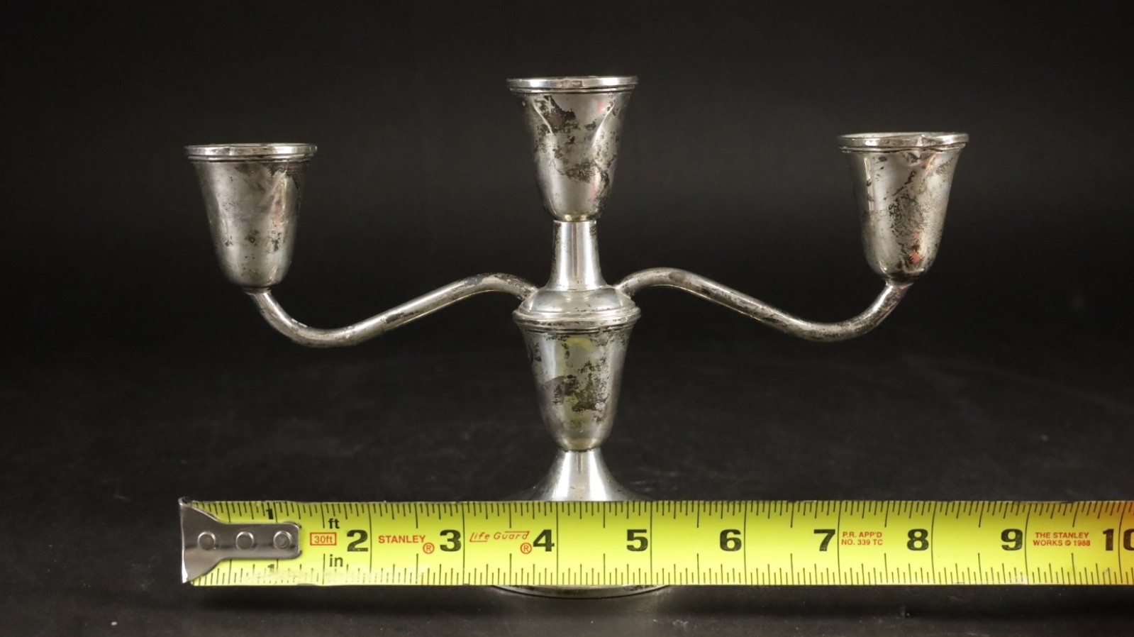 Pair Of Vintage “Empire” Sterling Silver Candelabras #386 - Fast Ship!