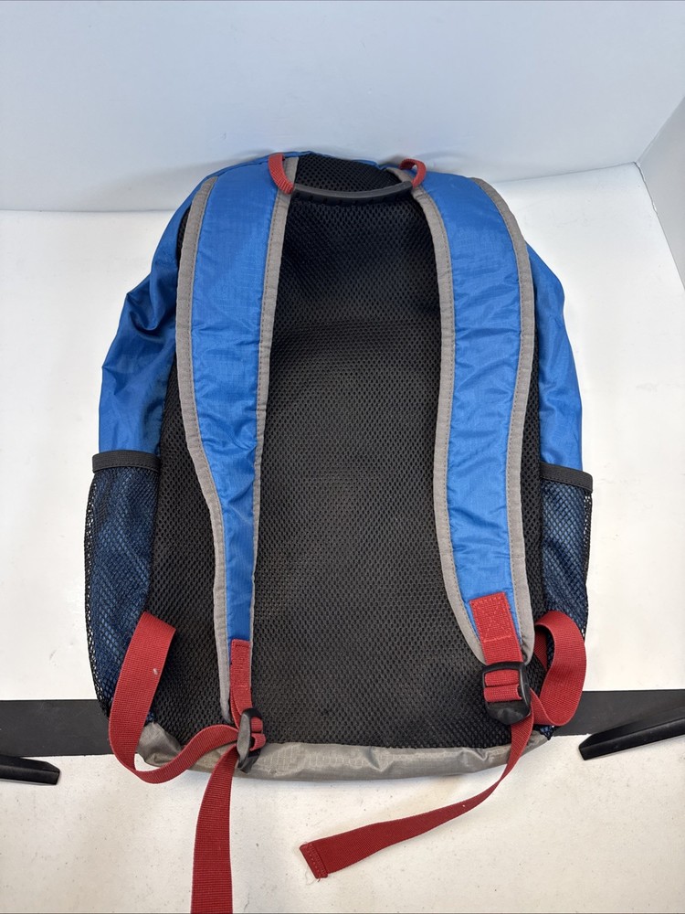 Eddie Bauer Packable Ruck Pack Polyester Utility Sport Backpack Blue Gray 20L