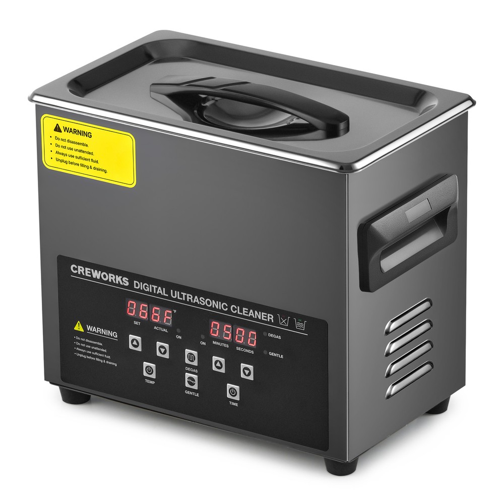 CREWORKS 3L Digital Sonic Cleaner with 300W Heater Timer Control & Degas Mode