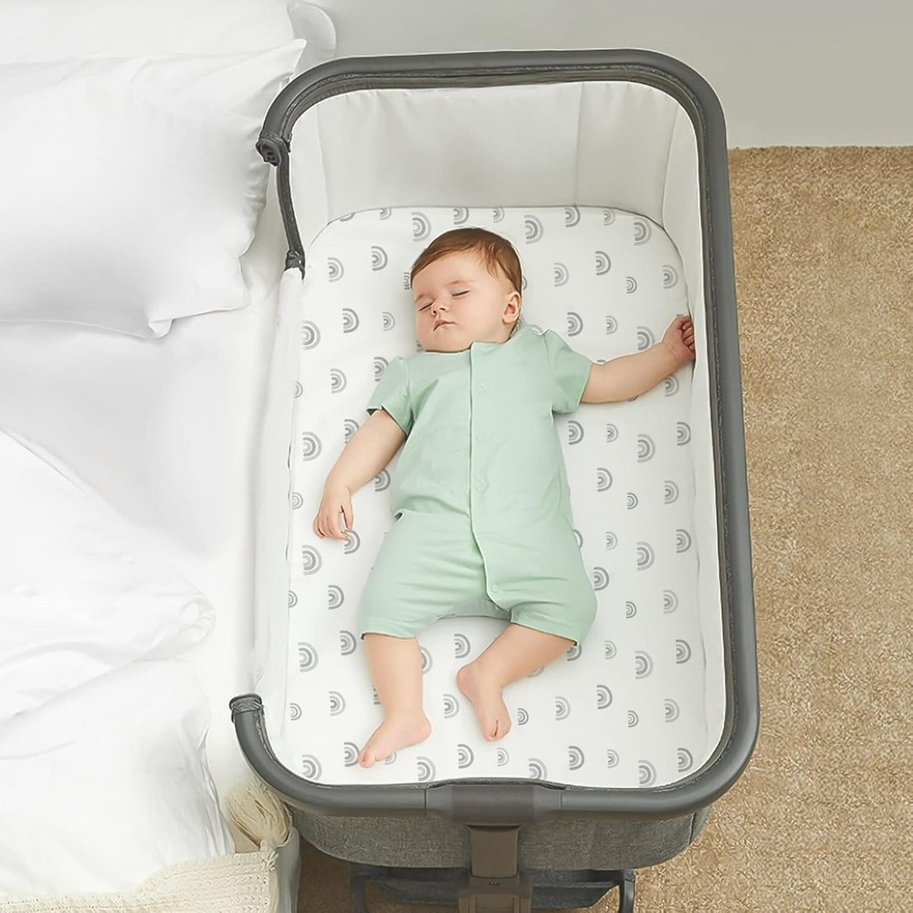 Soft Bedside Sleeper Bassinet Sheets for Most Rectangle Bassinet 2 Pack 34"x21"