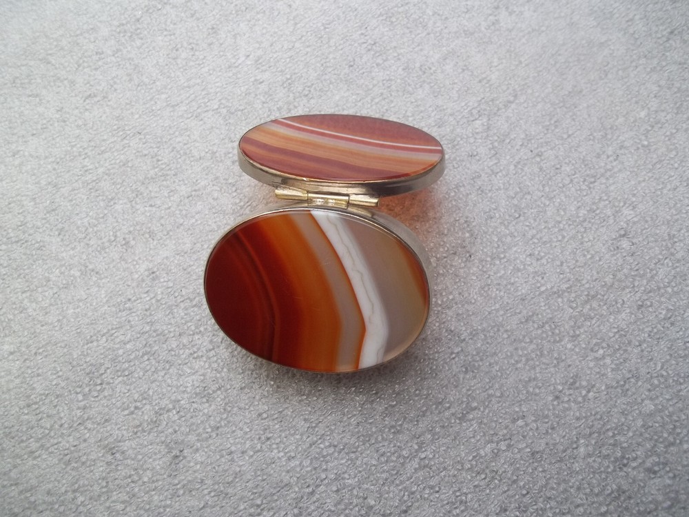 Vintage Silver & Agate Box