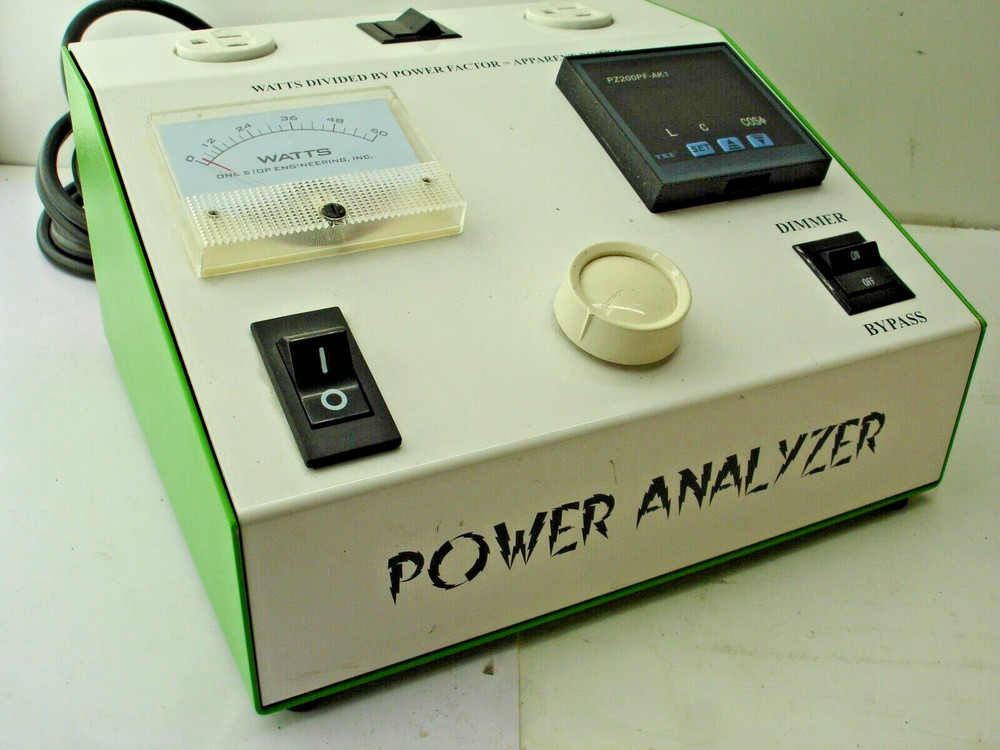 ONE STOP ENGINEERING PA-60 POWER ANALYZER WATTS / POWER FACTOR = APPARENT POWER