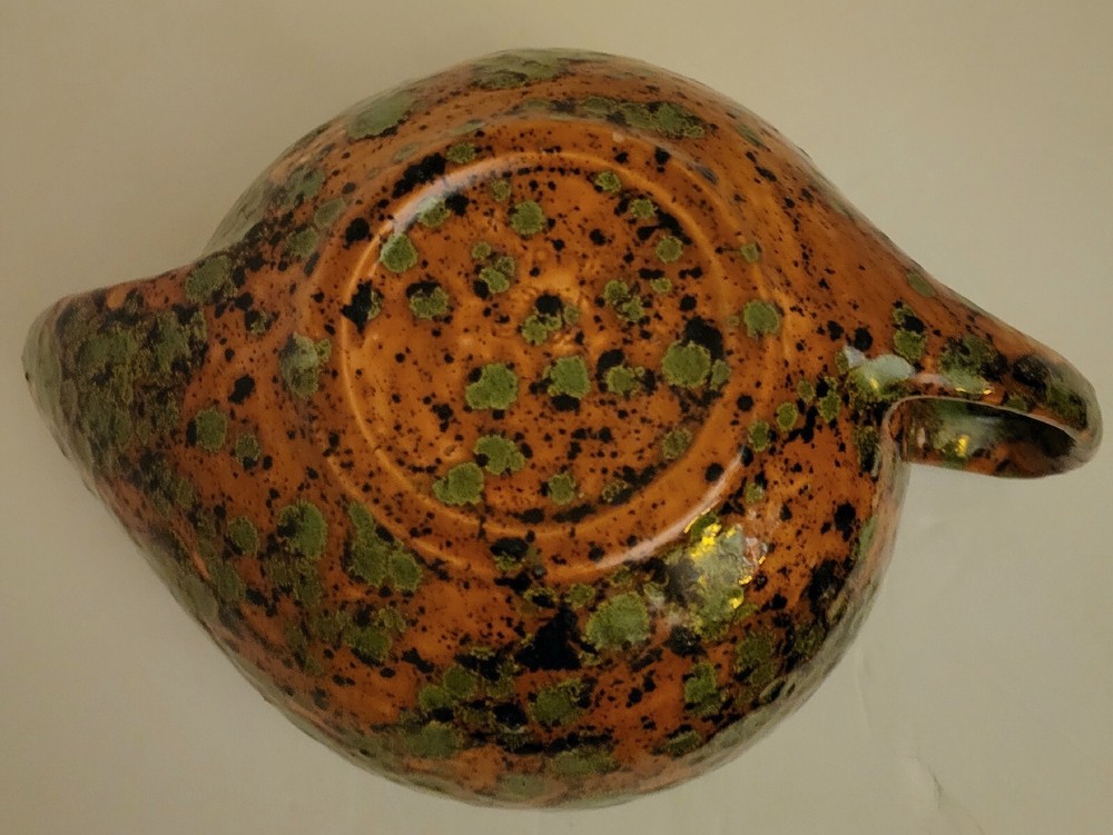 Orange Green Black Modernist Teapot J