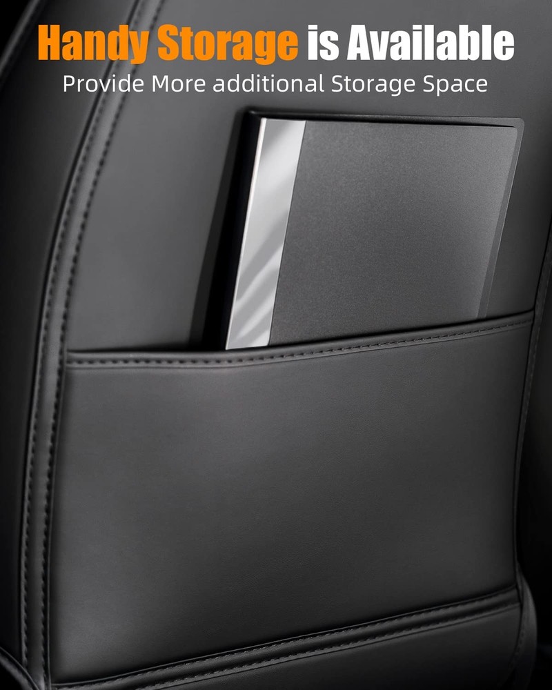 Leather Seat Back Protector Designed for Tesla Model Y Model 3 Model S/X Acce...