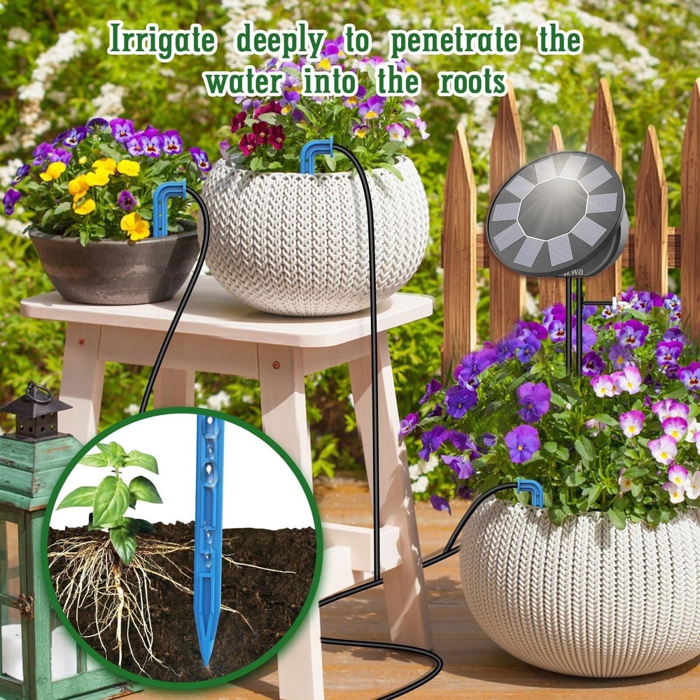 Solar Automatic Drip Irrigation System Kit, DIY Irrigation System for Garden NEW