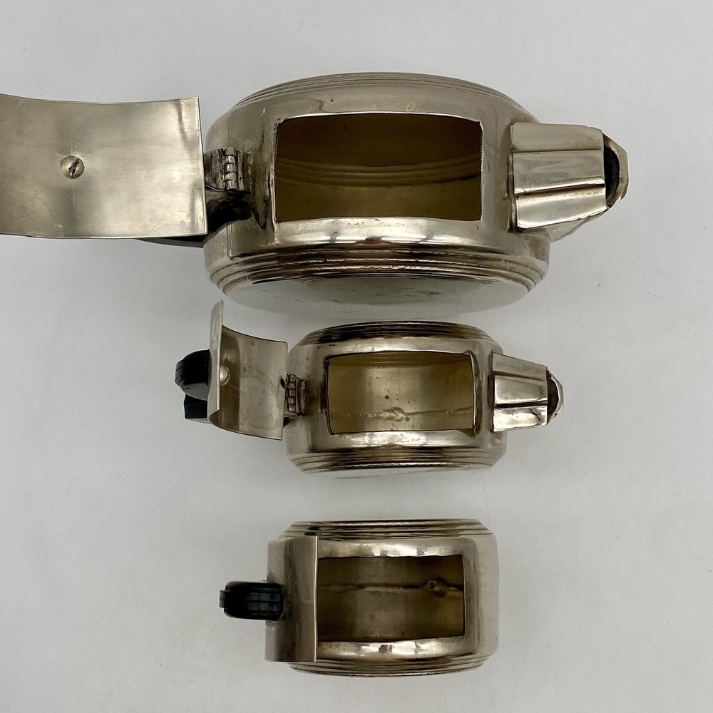 Vintage Art Deco Silverplate Tea Pot Creamer & Sugar