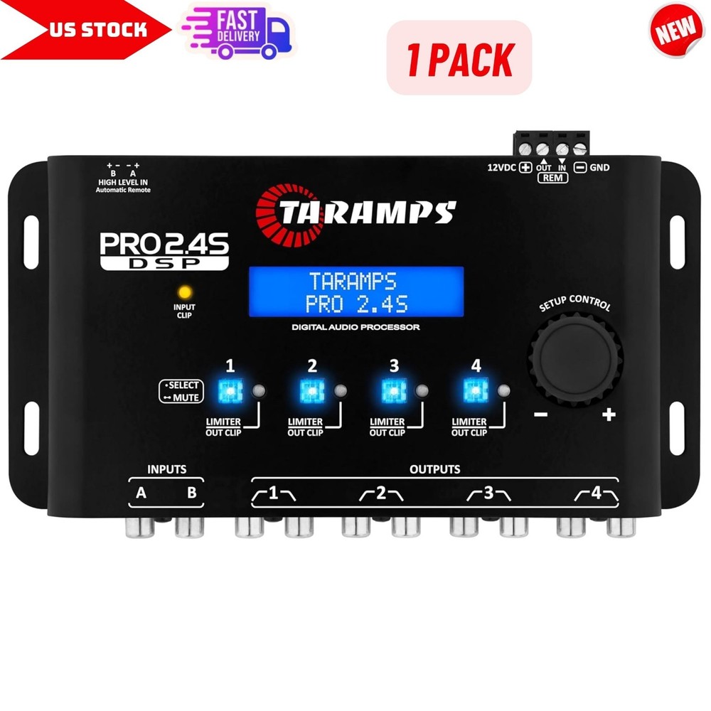 Crossover Full Digital Signal Processor & Equalizer 12 Preset EQ for Car Audio