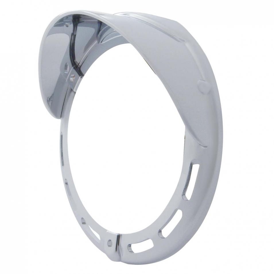 Round Turn Signal Light Bezel w/ Up Side Down Visor