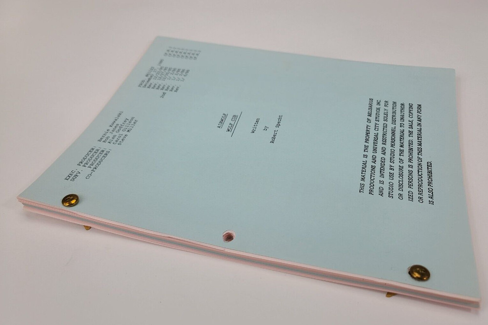 AIRWOLF / Robert Specht 1986 TV Script, Jan-Michael Vincent "Little Wolf"