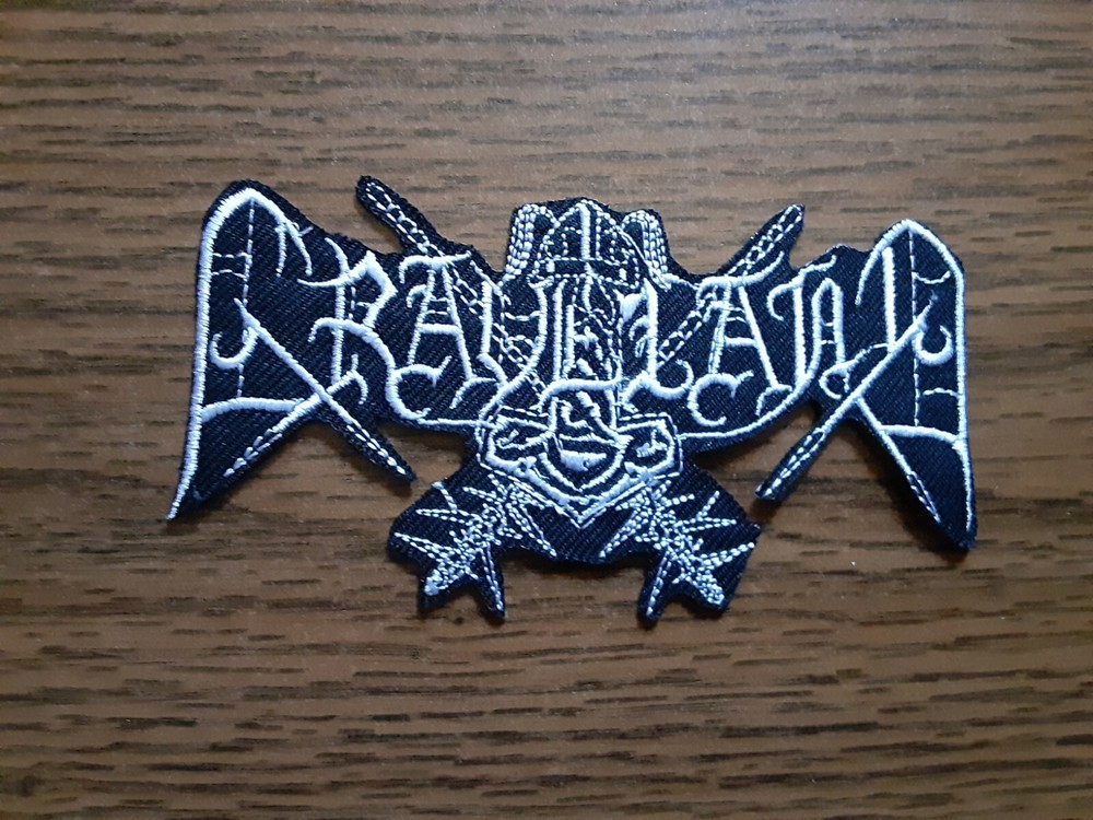 GRAVELAND,IRON ON WHITE EMBROIDERED PATCH