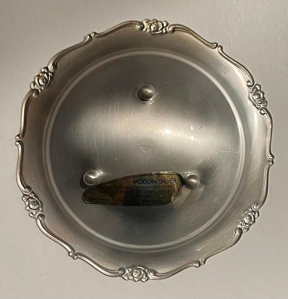 Pearlized Silver Ware - 7 inch round dish