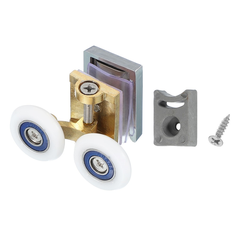 25mm Double Shower Door Rollers Copper Top Wheels Copper Tone