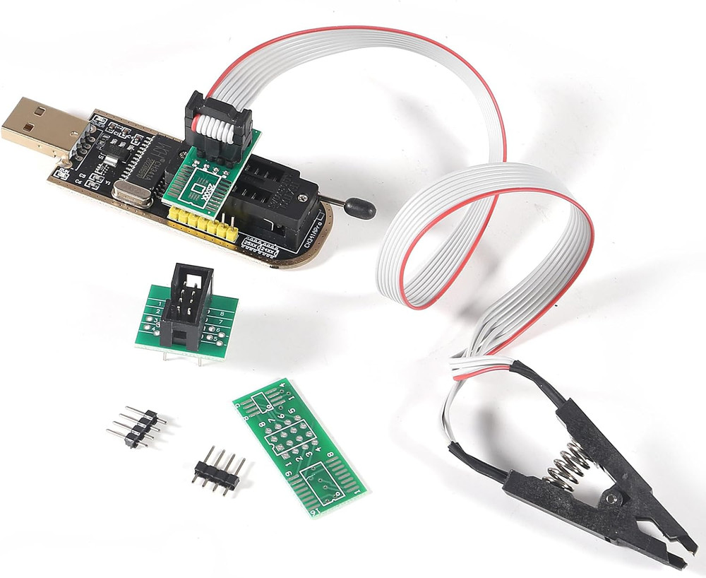 SOIC8 SOP8 Flash Chip IC Test Clips Socket Adpter Programmer BIOS + CH341A 24 25