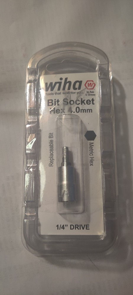 Wiha 71314 Hex Bit Socket 1/4" Drive 40mm Germany