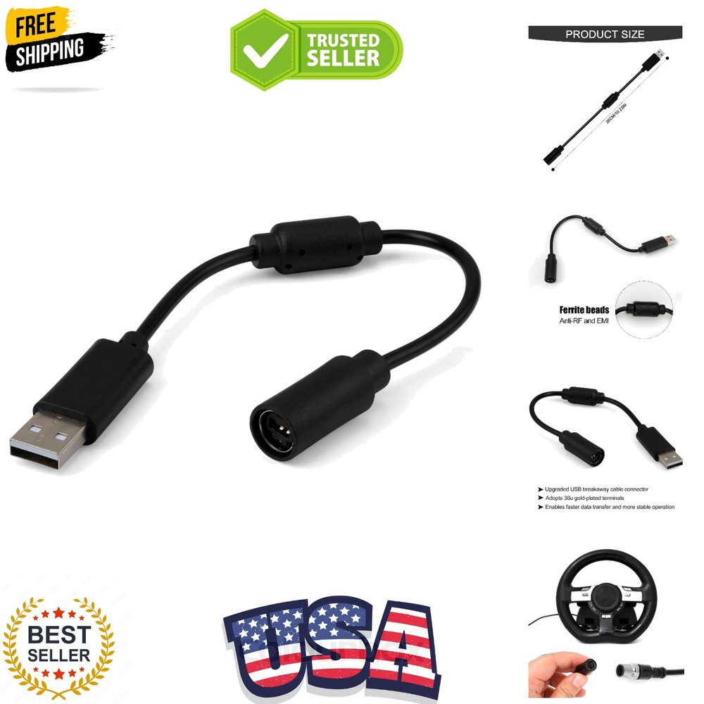 USB Breakaway Cable Compatible with Logitech G920, Ferrari 458 Fast Data Tran...
