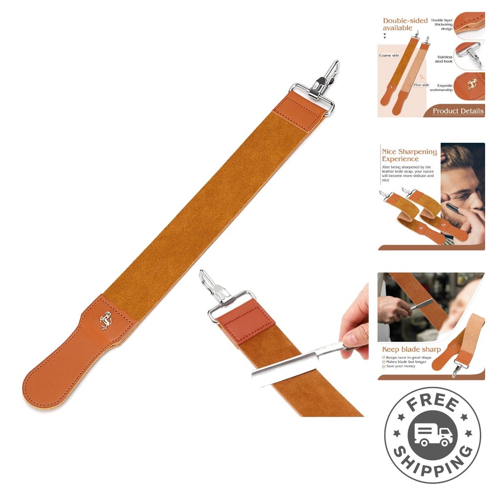 Versatile Leather Sharpening Strap - 45*5cm Strop for Razors and Knives