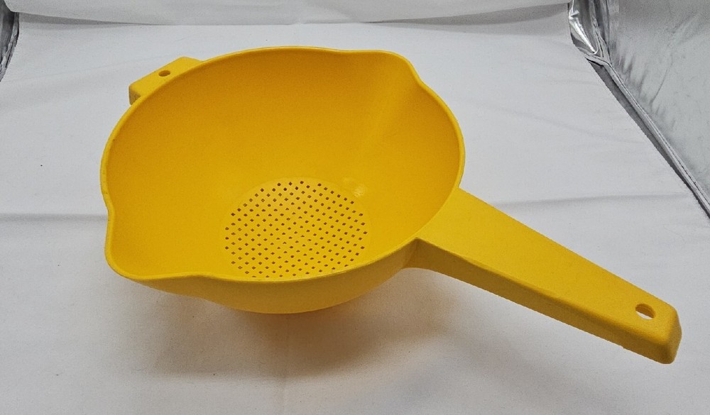 Vintage Yellow Tupperware Colander/Strainer