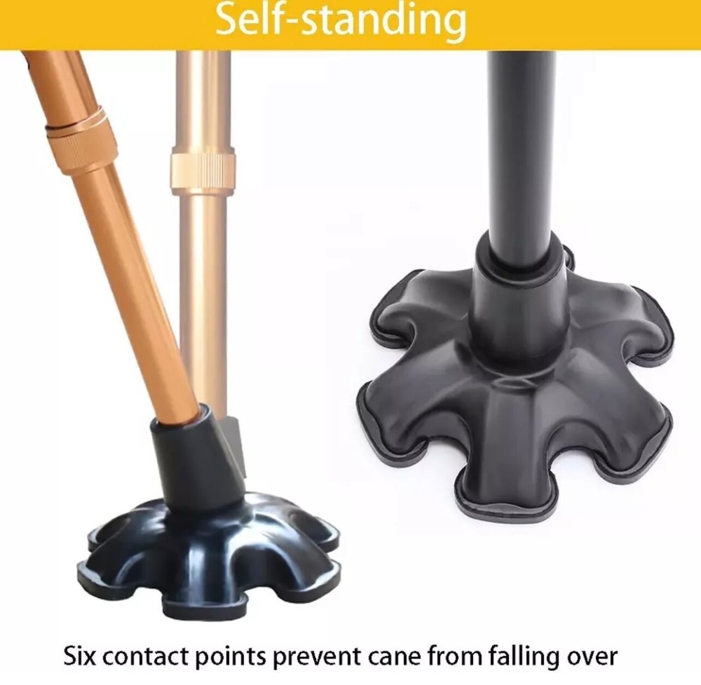 Hexagonal Cane Self-Standing Tip-Rubber Replacement Foot Pad for Walking Cane Ne