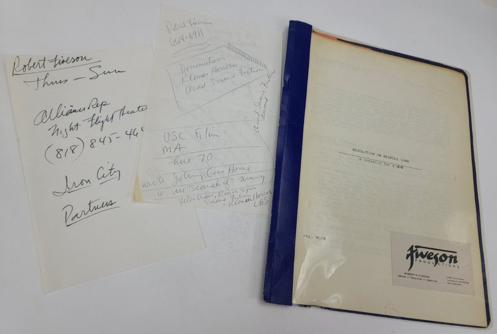 REVOLUTION ON REDPOLE LANE / Robert S. Fiveson, UNPRODUCED SYNOPSIS Script