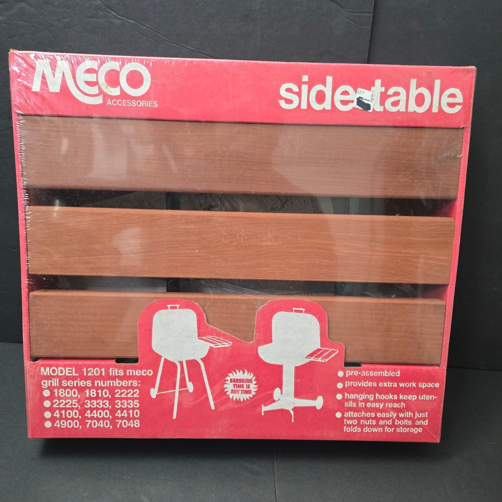 New Vintage BBQ Grill Side Work Table Meco BBQ