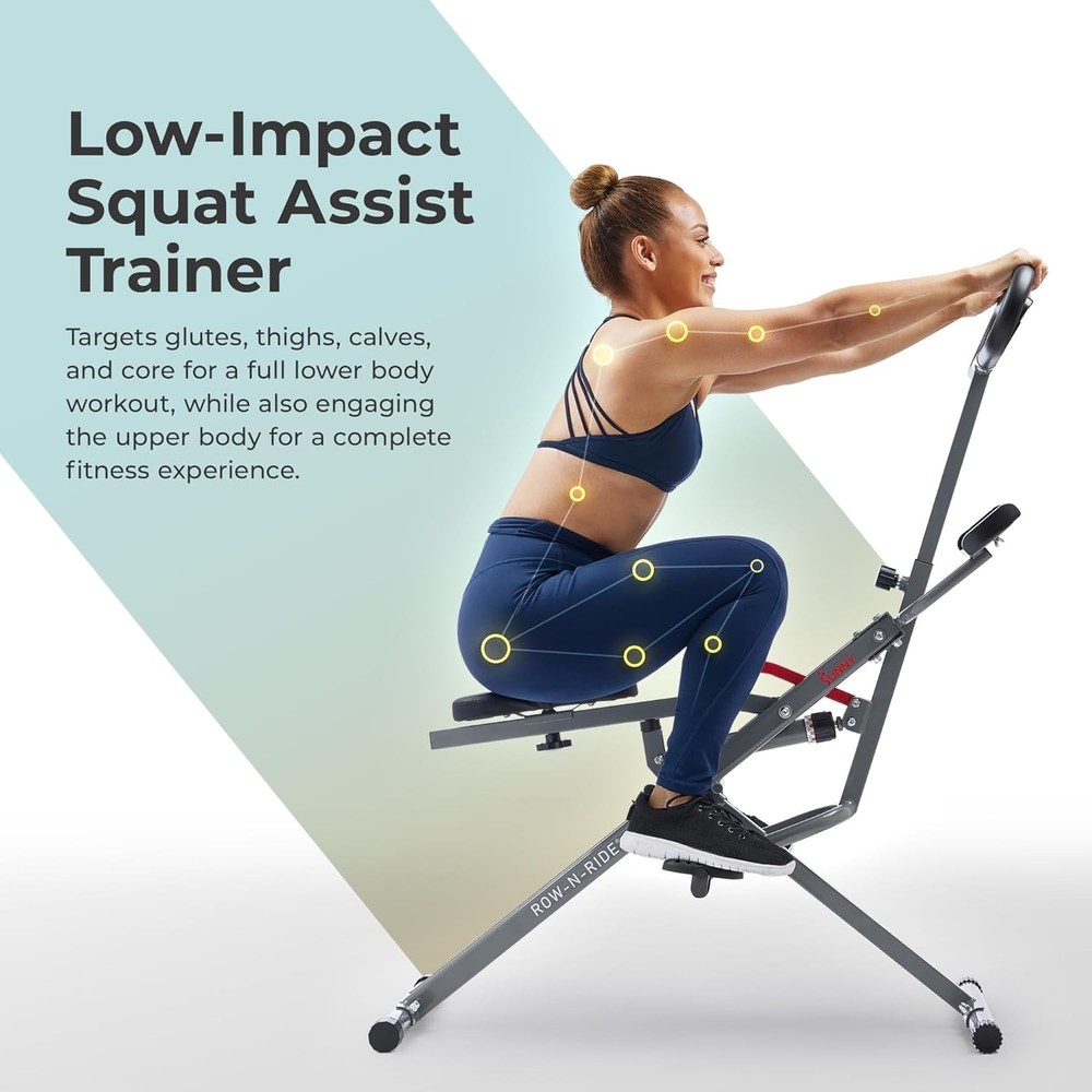Compact Full Body Squat Machine | 330lbs Capacity & Digital Tracking Features