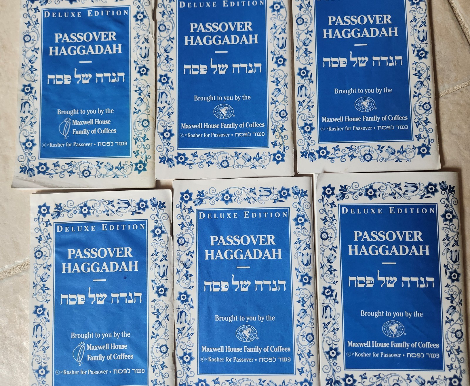 Passover Haggadah Deluxe Edition Maxwell House Seder 5 Available 1995 &1996