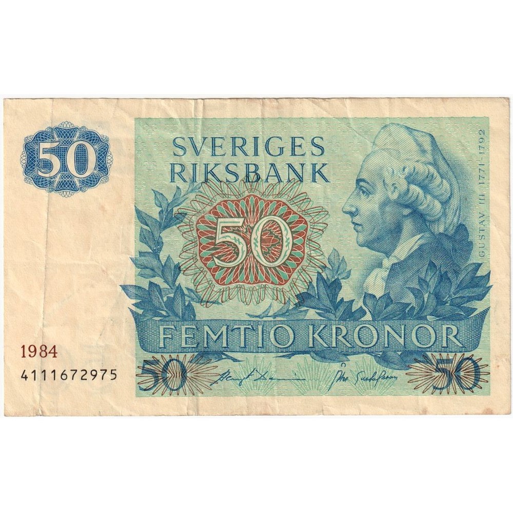 [#197055] Sweden, 50 Kronor, 1984, VF(20-25)