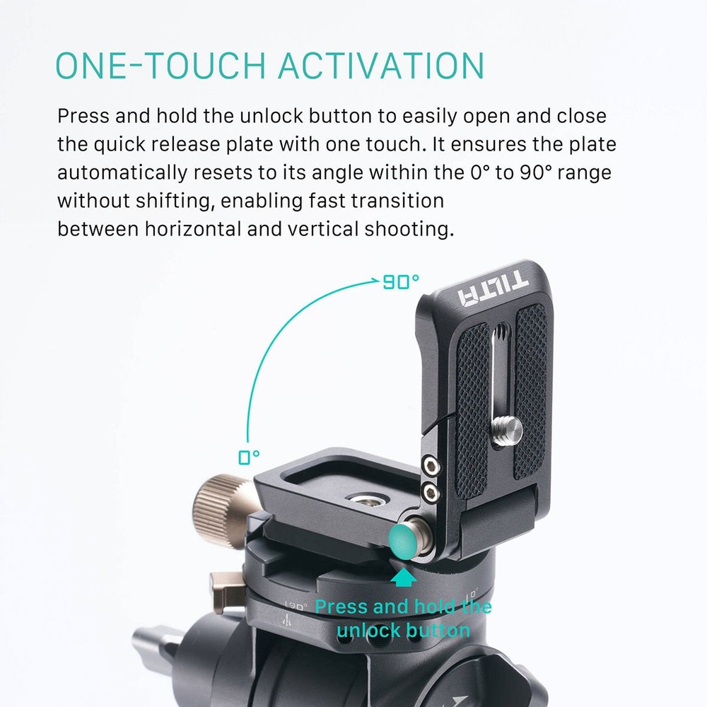 Tilta Four-Way Foldable Arca-Swiss Quick Release Baseplate, Black